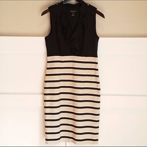 White House Black Market Black/Tan shift dress